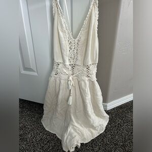 American Eagle Crochet Romper